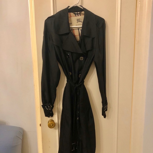 burberry polyester trench coat